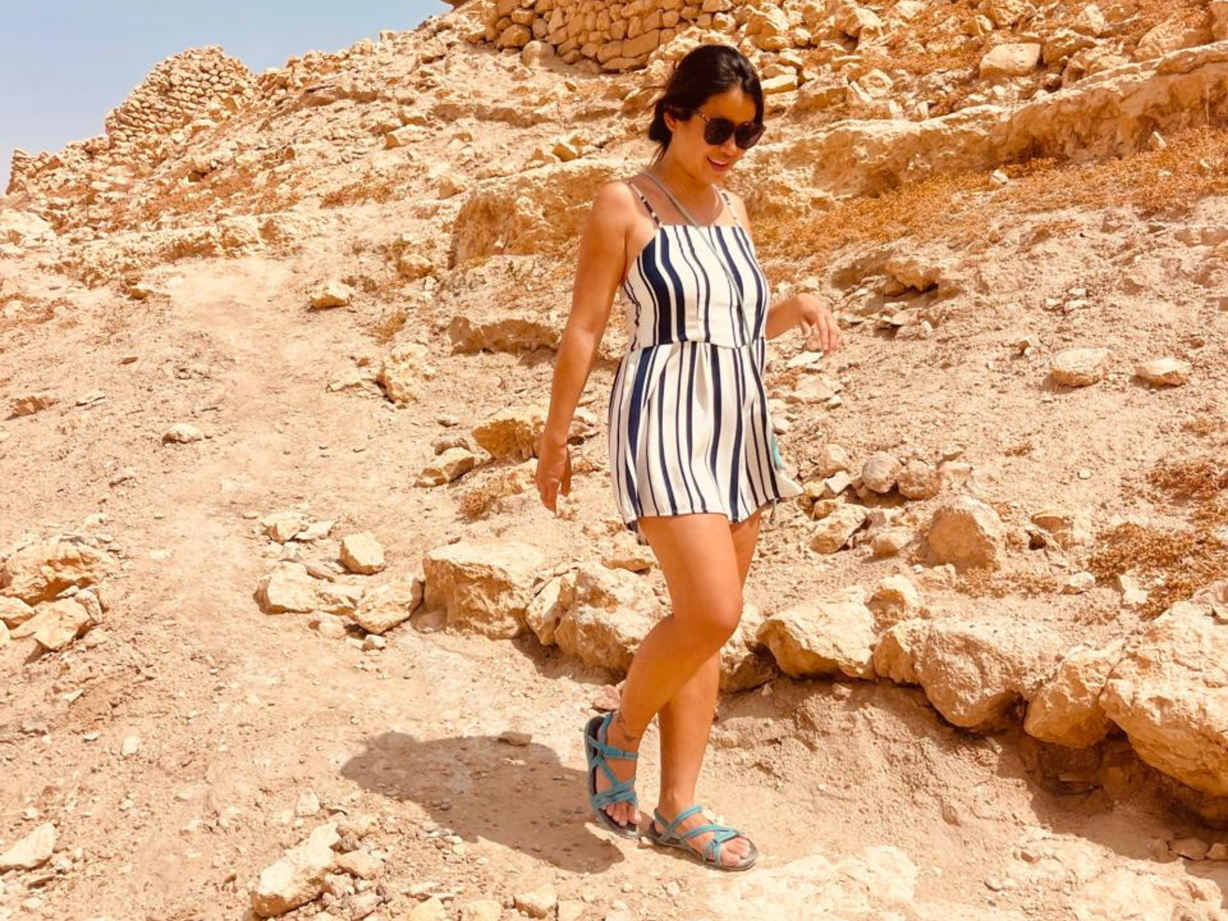Randonnée pédestre dans le désert tunisien